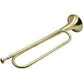 Colaxi BB Trumpet Marching Bugle Marching Band Instrument Blowing Bugle Brass Musical Instrument for Band Stage Performance Children