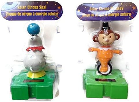 Solar Powered Dancing ~ CIRCUS (2 Pack) ~ SEAL, MONKEY (Collect &amp; Connect)