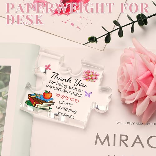 Welsky Teacher Gifts, Teacher Gifts for Women Engraved Acrylic Block, Christmas Birthday Graduation Thank You Gift for Women Teacher, Acrylic Plaque, Room Decor