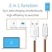 Aupek Micro USB Charger Cable[3-Pack] 6ft/2m Samsung, HTC, NOKIA, Motorola, LG, Motorola and other Android Windows Phones Data Cable With Premium Nylon Braided Cords (Green Orange Blue) …