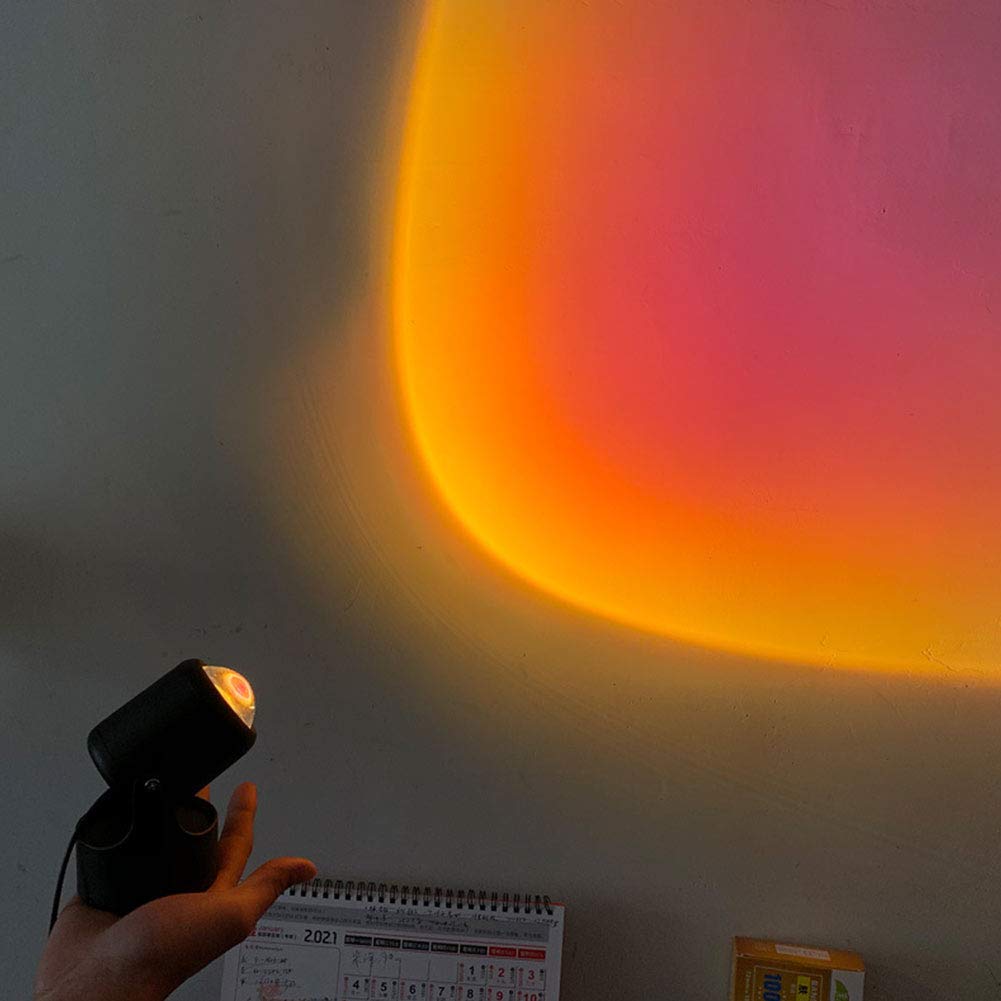 MOVKZACV Sunset Projection LED Lamp - 90 Degree Rotation, Aluminum Alloy Floor Light for Room Decor