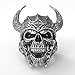eejart Stainless Steel Skull Ring Knights Templar Helmet Warrior Ring for Men