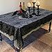 2 PCs Halloween Decorations Set, Black Lace Spiderweb Fireplace Mantle 18 x 96 Inches, Black Lace Spiderweb Tablecloth 60 x 84 Inches, Best Choice for Halloween Party Supplies