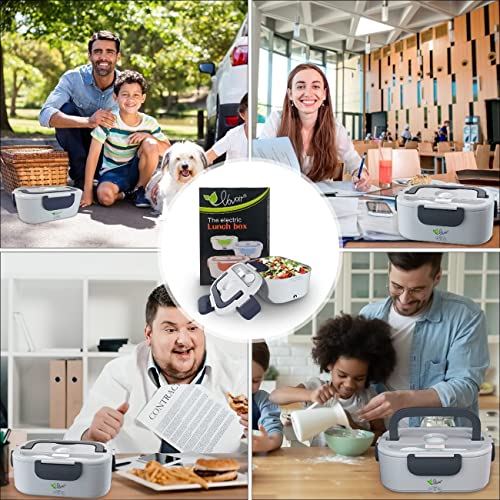 Vovoir Electric Heating Lunch Box 110V/12V/24V 3 in 1 Portable Food