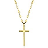 Ross-Simons Italian 18kt Gold Over Sterling Cross Necklace