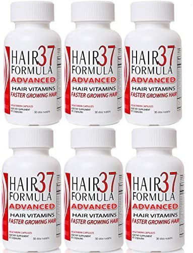 Hair Formula 37 Advanced 6 Pack Bundle Hair Vitamins for Fast Hair Growth Best Value on Vitamins for Hair Skin Nails by Hair Formula 37