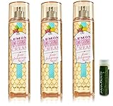 LEMON POMEGRANATE CREAM Bath & Body Works Gift Set of Fine Fragrance Mist - Pack of 3 with a Jarosa Bee Organic Peppermint Lip Balm by Jarosa Gifts