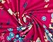 Women's Summer Casual Loose Mini Dress Print Pleated Sleeveless Sundress A-Line Beach Dresses (Rose Red, Large)