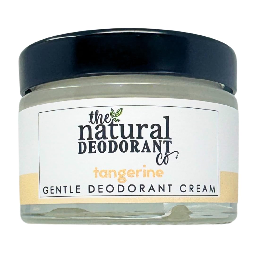 The Natural Deodorant Co, Gentle Deodorant Cream Tangerine 55g, Aluminium Free, Plastic Free, Sensitive Skin