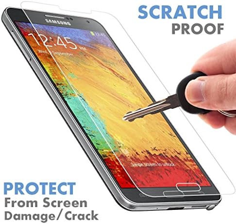 ⚡[ PREMIUM QUALITY ] Samsung Galaxy Note 3 Tempered Glass Screen Protector - Shield, Guard &amp; Protect Phone From Crash &amp; Scratch - Anti Fingerprint, Smudge &amp; Shatter Proof - Best Lcd Display Protection