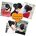 Beauty Angelbella Hair Buns Synthetic Natural Curly Chignon Hairpieces Updo Clip in/on Plastic Comb Elastic Bride Donut Wig For Women (Light Brown)