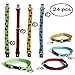 Puppy Paw Print Bracelets {Set Of 24} With Metal Paw Charm And plastic Clasp, Assorted Bright Colors, For Puppy Dog Themed Party Favor, Birthday Parties