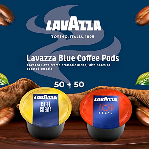 Lavazza Blue Capsules Coffee Pods, Best Value Variety Pack Top Class and Caffe Crema for
