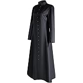 MYAYD Women's Cassock Robe Church Robe Choir Minister Clergy Pulpit Liturgical Black White