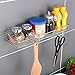 KESOL Adhesive Shower Caddy Shower Shelf Organizer for Bathroom Organization with Hooks, SUS304 Stainless Steel, 2 Pack (Silver)