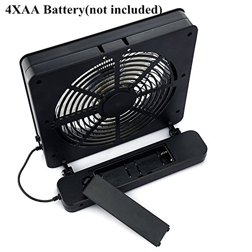 ETONG 6 Inch Portable Fan AA Battery Powered USB Table Fans 2 speed 6