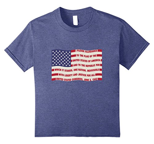 Kids original Pledge of Allegiance 8 Heather Blue