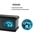 Bluetooth Speakers, Vomercy Portable Loud Outdoor Speakers Stereo Sound Speakers Black