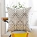 HWY 50 Grey Gray Decorative Pillow Cover 18x18 Inch (1 Piece), Embroidered Cotton Farmhouse Cushion Cover Pillow Case for Sofa Couch Living Room Bed, Minimalist Floral