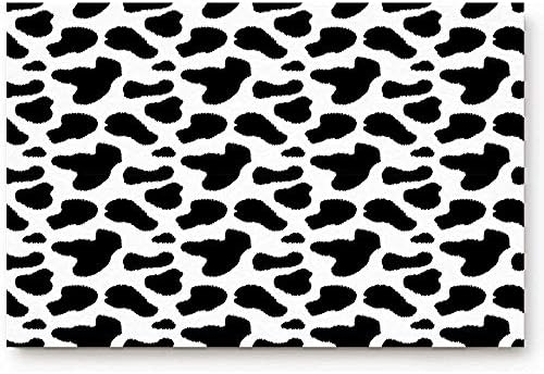GGTANG Pillow Covers,60 X40 Cm, Cow Print Black And White Spots Farm Life With Cattle Camouflage Animal Skin Floor Rug Indoor/Outdoor/Front Door/Entryway Bath Mats Non-Slip Doormats Shoe Scraper