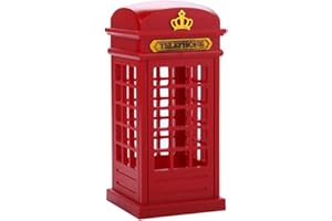 ARTYEA Vintage London Telephone Booth Designed USB Charging LED Night Lamp Touch Sensor Table Desk Light for Bedroom Students Dormitory Illumination Home Bar Decoration Novelty Birthday Adjustable Brightness