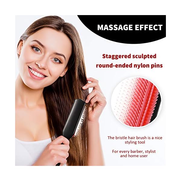 9-Row-Styling-Hairbrush-Cushion-Brush-Nylon-Bristle-with-Anti-static-Rubber-Pad-Hair-Tools-for-Blow-Drying-Hair-Styling-Detangling-Volumizing-Separating-Shaping-Defining-Curls-75-Inch-Long Patelai 9-Row Styling Hairbrush Cushion Brush Nylon Bristle with Anti-static Rubber Pad, Hair Styling Tools for Blow…