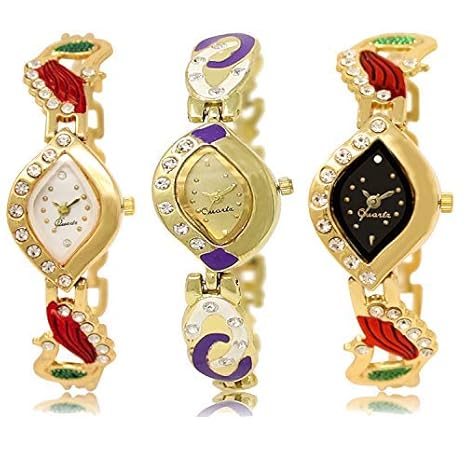 Analogue Multi Dial Combo of 3 Womens & Girls Watch-OT-1-2-3