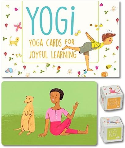 Yogi Fun Kids Yoga Cards Kit with Illustrations, Poetic Instructions and 2 DIY Dice. Great for Indoor and Outdoor Family Activities and Unique Christmas Gift by YOGI FUN