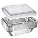 NYHI 30-Pack Heavy Duty Disposable Aluminum Oblong Foil Pans with Plastic Covers Recyclable Tin Food Storage Tray Extra-Sturdy Containers for Cooking, Baking, Meal Prep, Takeout - 8.4