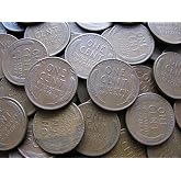 Roll Of 50 Unsearched Lincoln Wheat Pennies (1909-1958) - Circulated Copper Cents PDS Mix