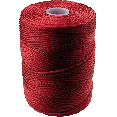 C-LON Bead Cord, Shanghai Red - 0.5mm, 92 Yard Spool