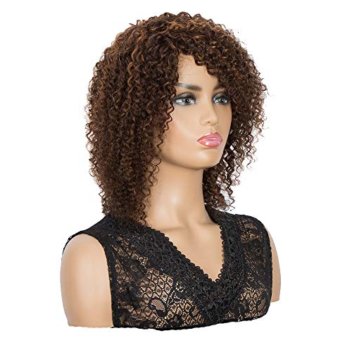 NOBLE-GIRL-Human-Hair-Curly-Wigs-with-Bangs-Short-Kinky-Curly-Wigs-for-Black-Women-Curly-Bob-Wigs-Brazilian-Virgin-Human-Hair-Wigs-Side-Part-Glueless-11-inch-Brown-Wigs