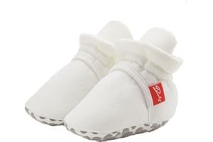 Unisex-Baby Newborn Baby Boys Girls Booties Boots Socks Pre-walkers Crib First Walkers Warm Cotton Booties with Non-Slip Grip
