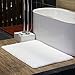 KMAT 32x47 Inch Large Luxury White Bath Mat Soft Shaggy Bathroom Rugs Non-Slip Rubber Shower Rugs Microfiber Washable Bath Rug for Floor Bathroom Bedroom Living Room