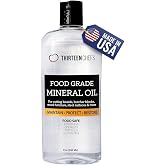Thirteen Chefs Mineral Oil - 8 oz Food Grade Conditioner for Wood Cutting Board, Countertop & Butcher Block, Lubricant for Kn