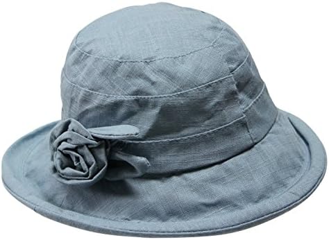 Ladies Casual Cotton Bucket Hats Beach Sun Hat (Light Blue)