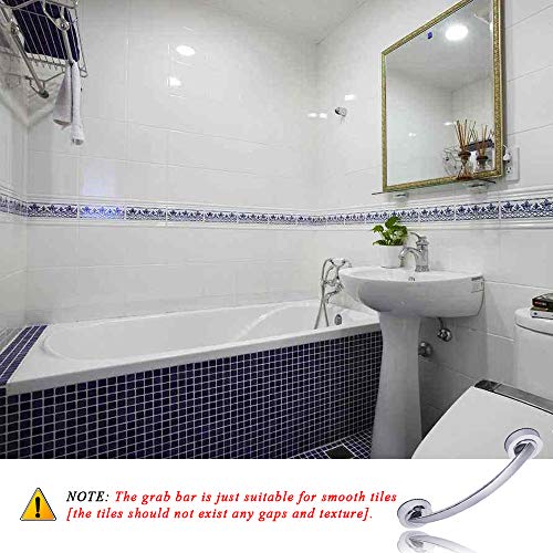 Shower Grab Bar Bathroom Handle Grip Bar Rail Strong Suction Cup Anti-Slip Bath Safety Handrail for Shower Room Bath - Chrome