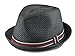 How D Hats Men's Fedora Cuban Style Upturn Short Brim Hat (L/XL) 23 in / 7 3/8 / 59Cm Black