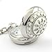 YouYouPifa Fashion Flower Pattern Pattern Silver Small Pocket Watch (White)