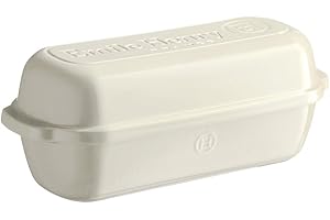 Emile Henry 505503 Italian Bread Baker Inches, 13.4 x 5.3, Linen, 13.4 x 5.3"