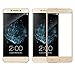 Le Pro 3 Screen protector, MicroP(TM) Full Screen 9H Hardness Ultra-thin Tempered Glass Front LCD Screen Protector for LeTV LeEco Le Pro 3 (Gold full coverage)