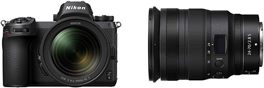Amazon Com Nikon Z6 Fx Format Mirrorless Camera Body W Z 24 70mm F 4 S With Z 24 70mm F 2 8 S Camera Photo