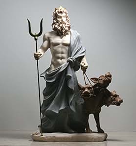 Hades Plutón dios de Inframundo y Cerberus Estatua Escultura de