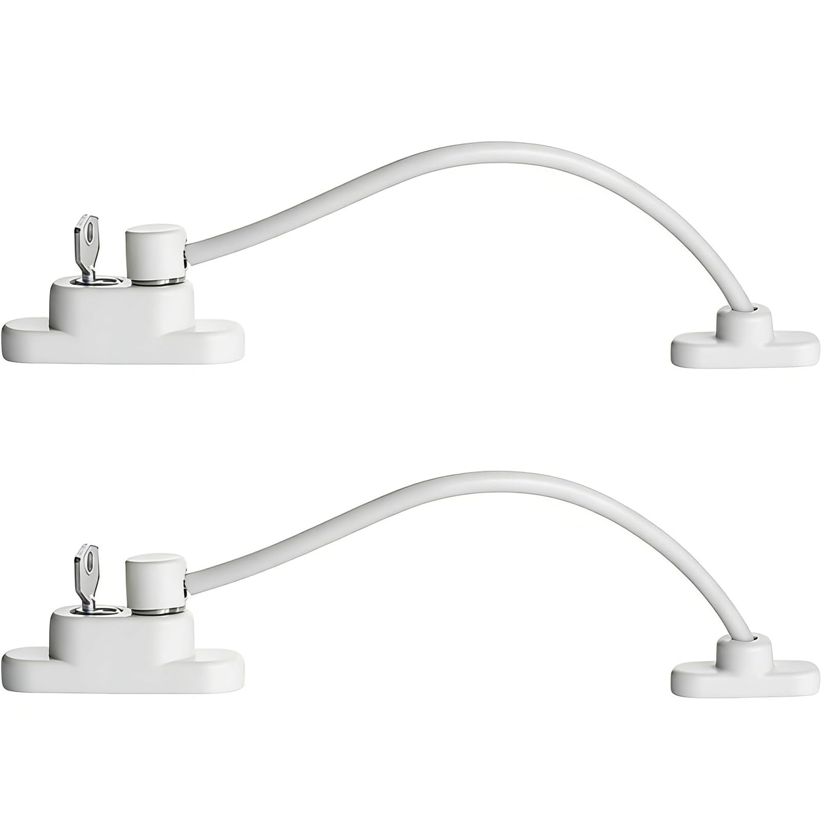 2PCS Window Locks for UPVC Windows, Window Restrictor Security Locks with Keys, Window Safety Locks for Window Security and Child Safety, Easy to Install