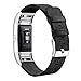 bayite Canvas Bands Compatible with Fitbit Charge 2, Soft Classic Replacement Wristband Straps Women Men, Black Small (5.5-6.7 Inch)