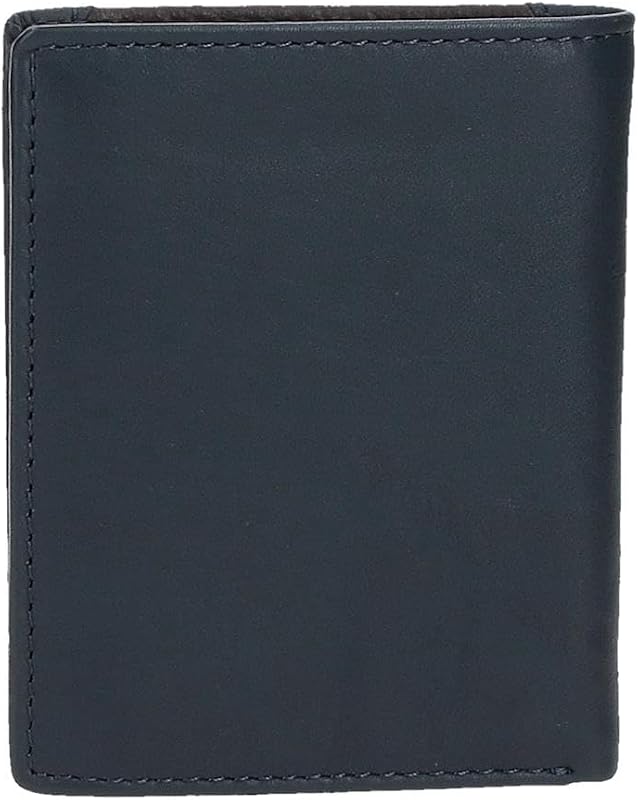 Indiana Vertical Blue Wallet 8,5x10,5x1 cm Couro da Joumma Bags