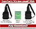 TravTac Stage I Small Premium Everyday Carry Tactical Sling Bag 900D (Black 2.0) - Includes Emergency Blanket