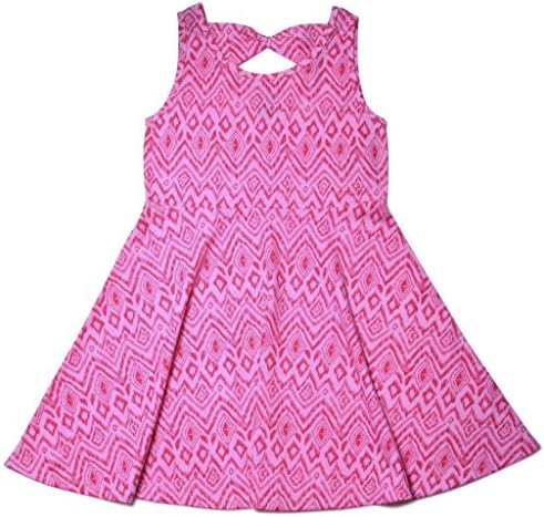 [84288-PNK-10/12G] Big Girls Knit Dress: Sleeveless Print, Sizes 7/8 - 14/16