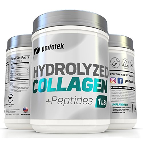 Hydrolyzed Collagen Peptides 1Pound Pasture Raised Cattle None GMO Grass-Fed Gluten-Free Certified K