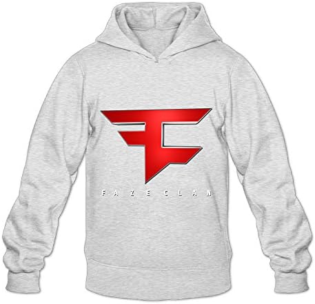 TOMM Men's Faze Clan Casual Hoodie With No Pocket Ash